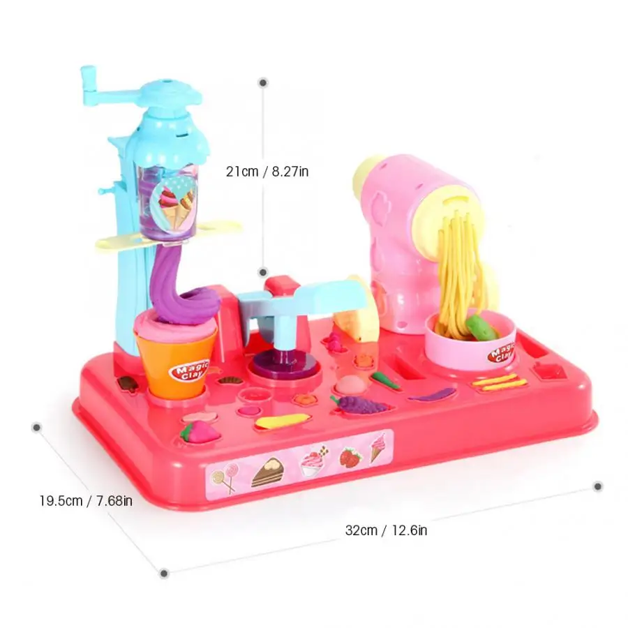 DIY ручной работы Красочные форма для пластилина набор лапши форма под лед крем-машина модель игрушки 3 в 1 ролевые игры игрушечный кухонный инструмент