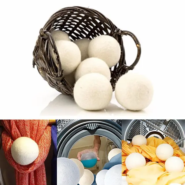 100 Organic Wool Laundry Balls Smell Removing Dehumidification Dryer