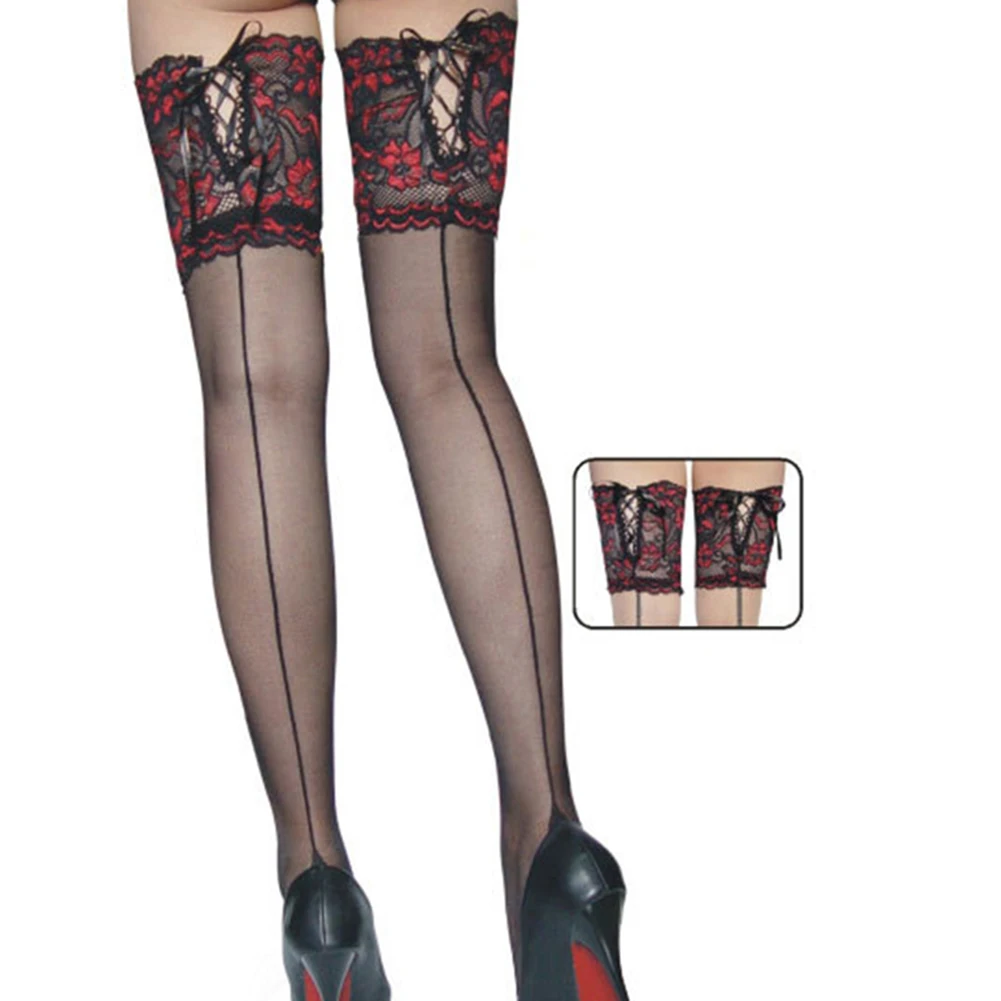 Women Sexy Floral Lace Tights Women Patchwork Stocking Lady Over the Knee Sheer Sexy Thigh High Elastic Nylon Stockings Medias Women Sexy Floral Lace Tights Women Patchwork Stocking Lady Over the Knee Sheer Sexy Thigh High Elastic Nylon Stockings Medias