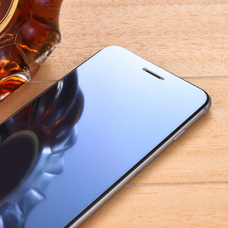 Зеркальное закаленное стекло для iPhone 7 Plus 8 6 6S 5 Полное покрытие изогнутая