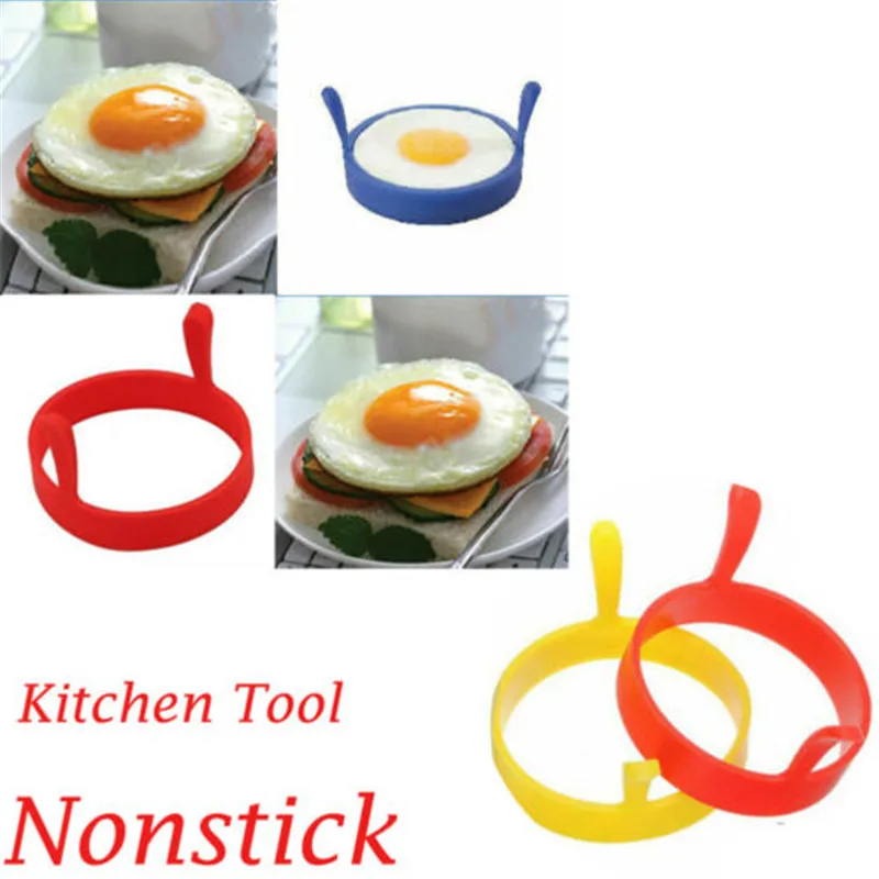 Пищевая силиконовая круглая омлет жарить яйцо кольцо блинница Poach форма кухонный инструмент