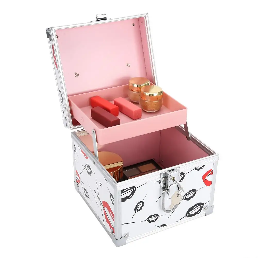Makeup Tool Kits Professional Cosmetic Storage Box Portable Storage Jewelry Case Makeup Organizer Box Makeup Tool Kits Professional Cosmetic Storage Box Portable Storage Jewelry Case Makeup Organizer Box