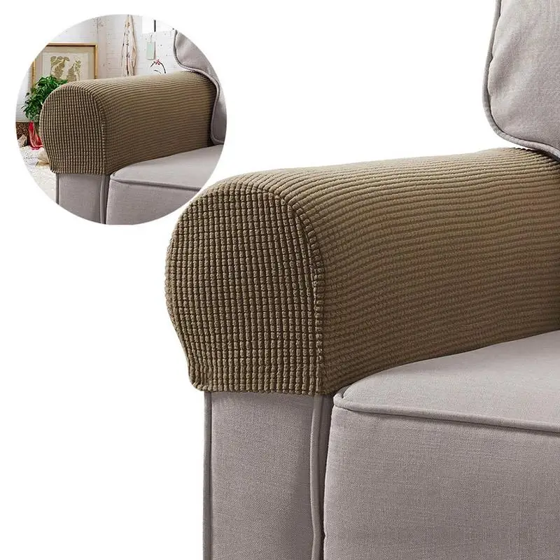 buy Sofa Armrest Cover Double sided Niblet Armrest Cover Solid Color Non slip Home Sofa Armrest Towel