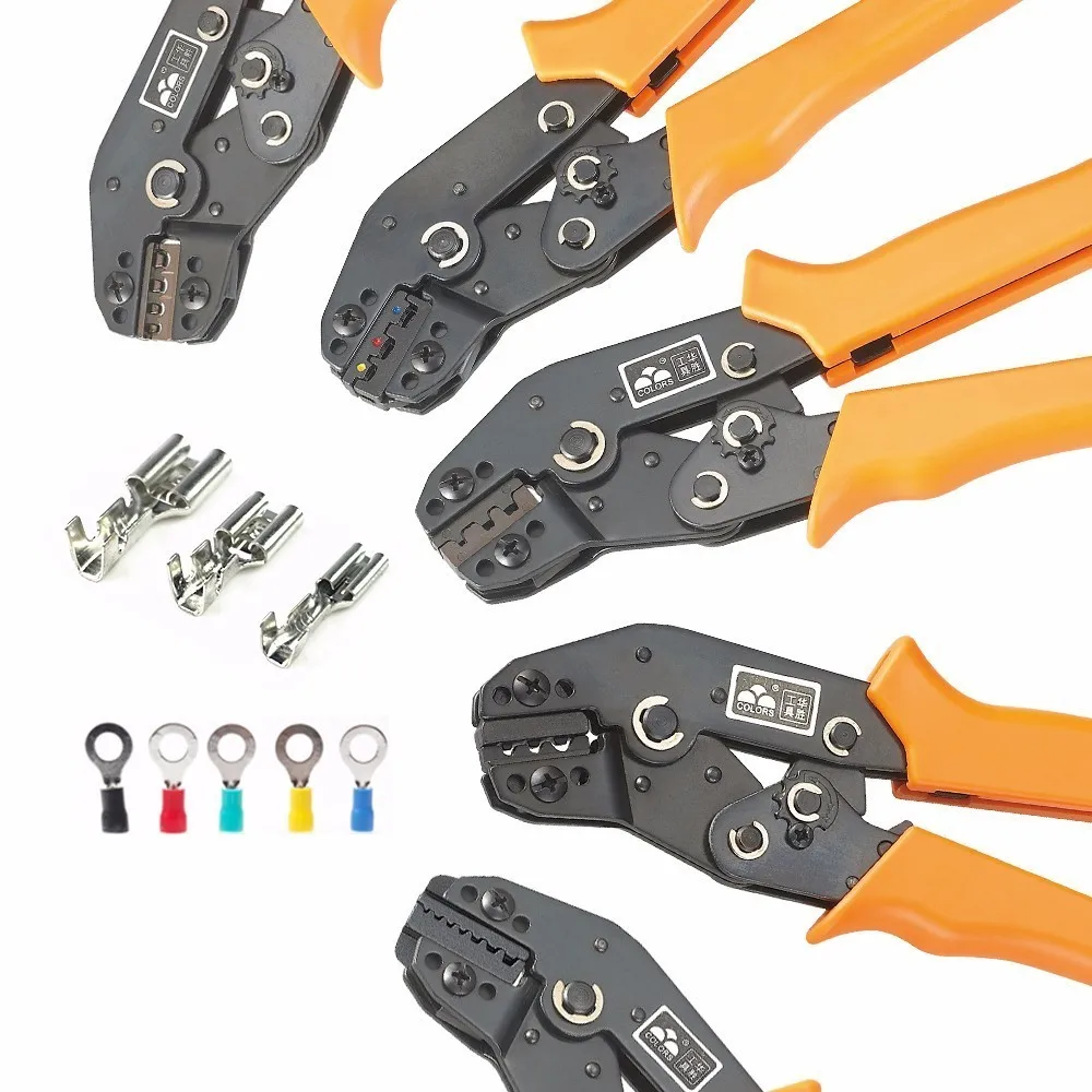Free Shipping Crimp Pliers Crimping Tool Wiring Bare Insulation Ratchet Terminals Sn-01c Sn-0725 Sn-02b Sn-11011 Sn-02 Sn-06 crimping tool pliers crimp jaw set 4mm slot jaws sn 48bs 58b 02c 2546b 2549 06 x6 06wf 03h used for crimping terminals