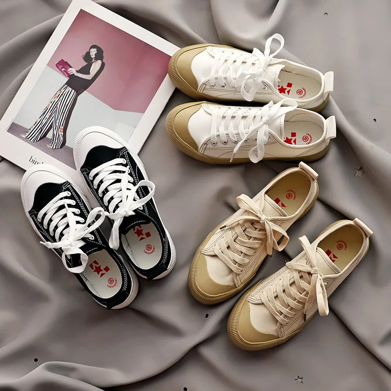 

Canvas Autumn Student Han Banbai Build Original Old Ulzzang Shoes Cloth-MAM