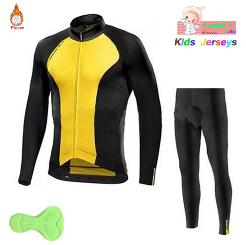 

Kids Winter Thermal Fleece Cycling Set Mavic Cycling 2018 Bicycle Clothing Mtb Cycling Jersey Set Maillot Ropa Ciclismo Invierno