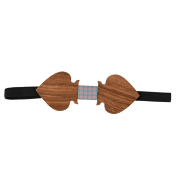 

Man Bow Tie Wooden Tie Trend Accessory Suit Tuxedo for Wedding - One size