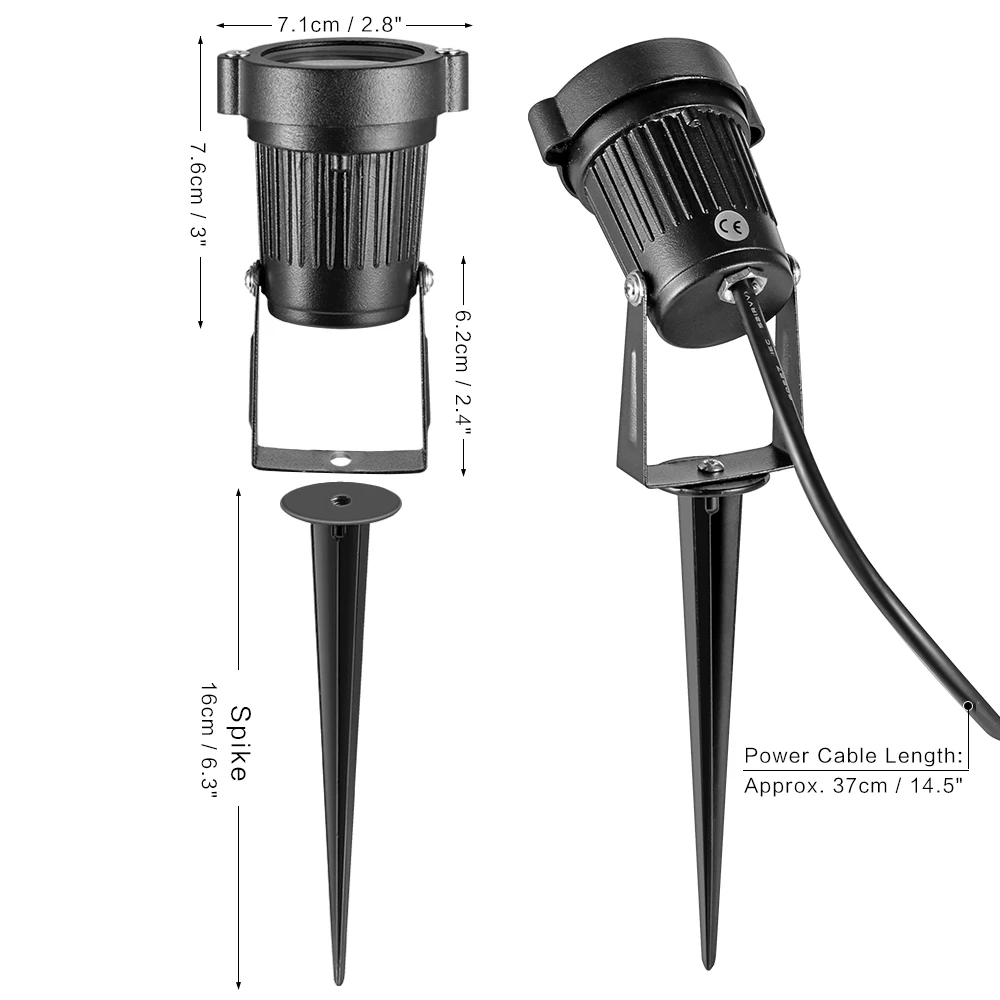 1/2/4 шт 6 Вт 3LED RGB прожектор для лужайки с дистанционным управлением