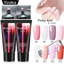 Yinikiz акриловый полигель для ногтей розовый, белый, прозрачный УФ-гель для быстрого наращивания