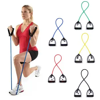 

Yoga Pull Rope Elastic Resistance Bands Fitness Workout Exercise Tubes Practical Training Rubber Tensile Expander