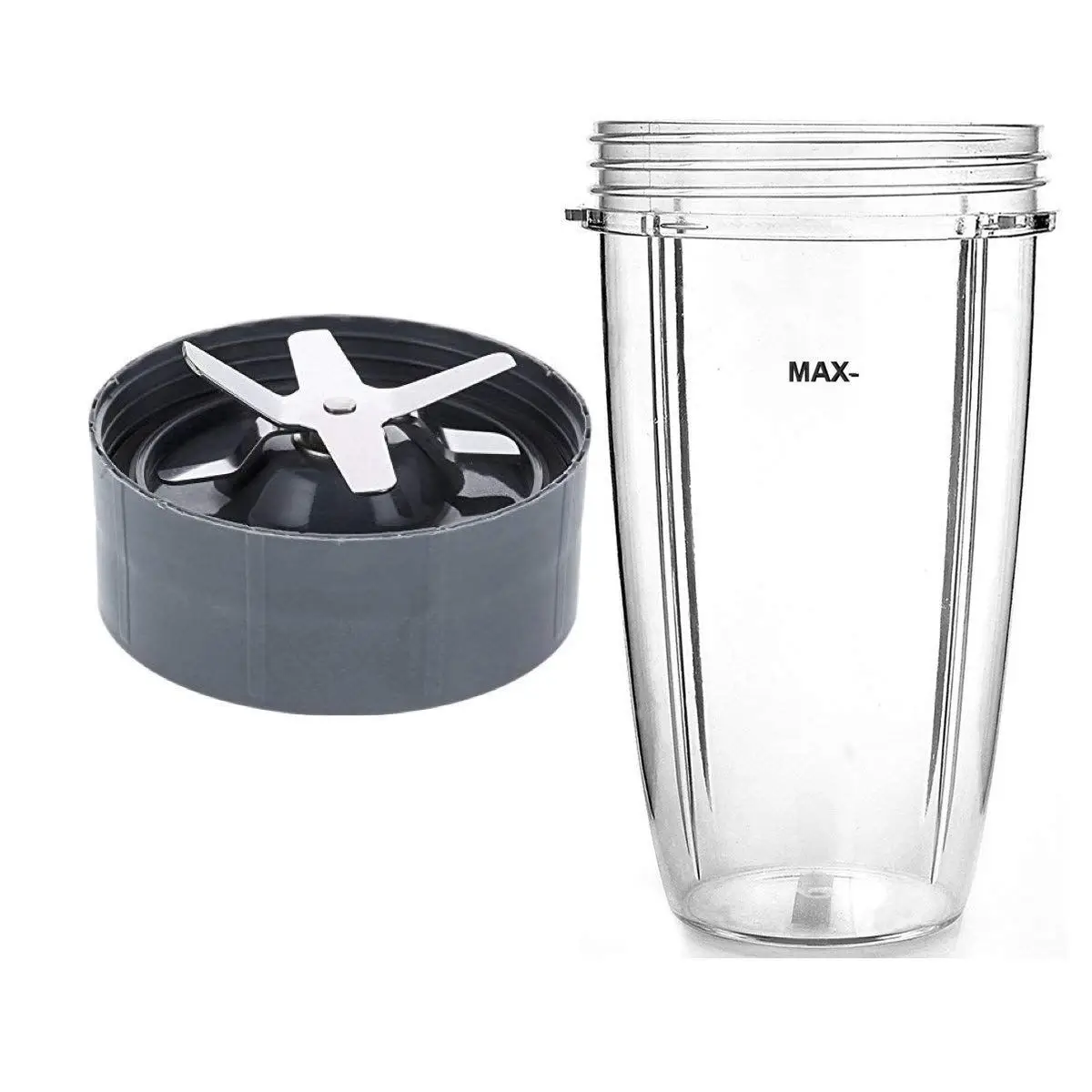 

JFBL Hot Nutri Compatible 32oz Cup & Blade Replacement Set - Tall Blender Cup & 6 Fin Extractor Blade Accessories
