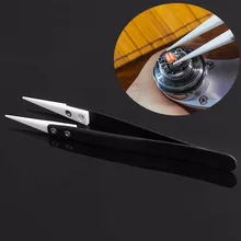 1 шт. керамический Пинцет из нержавеющей стали с тонким острым наконечником термостойкий