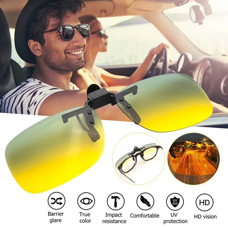UV400 Polarized Sunglasses Clip Driving Sunglasses Clip Night Vision