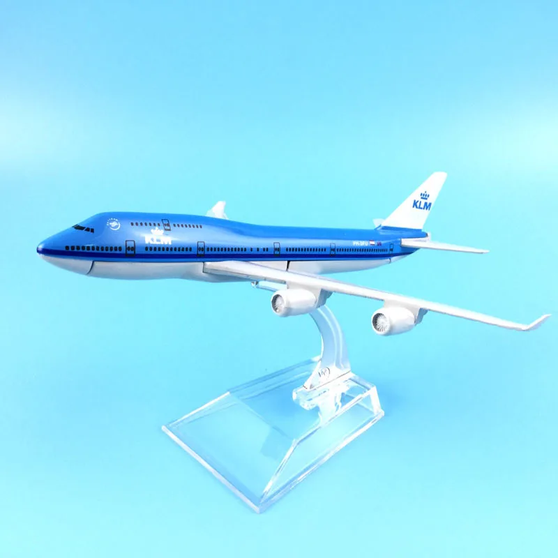 Модель самолета 16 см KLM Королевский голландский Боинг 747 модель 1:400 Литые