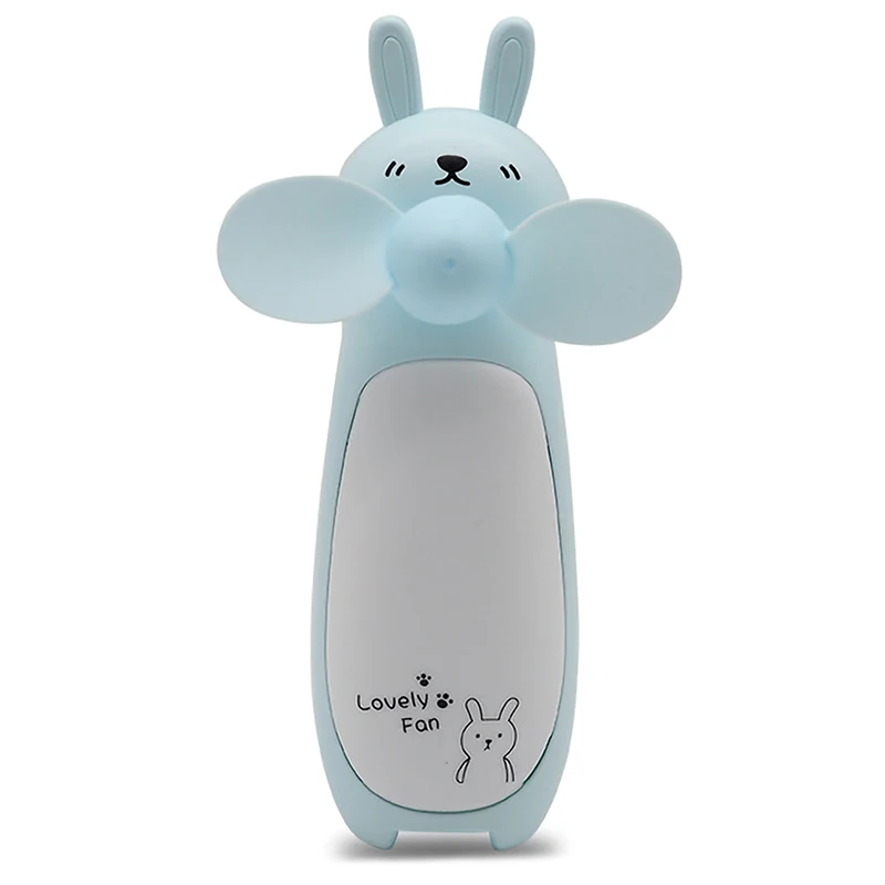 Креативный светодиодный ночник маленький вентилятор мини-мультфильм забавный кролик портативный вентилятор открытый зарядка маленький