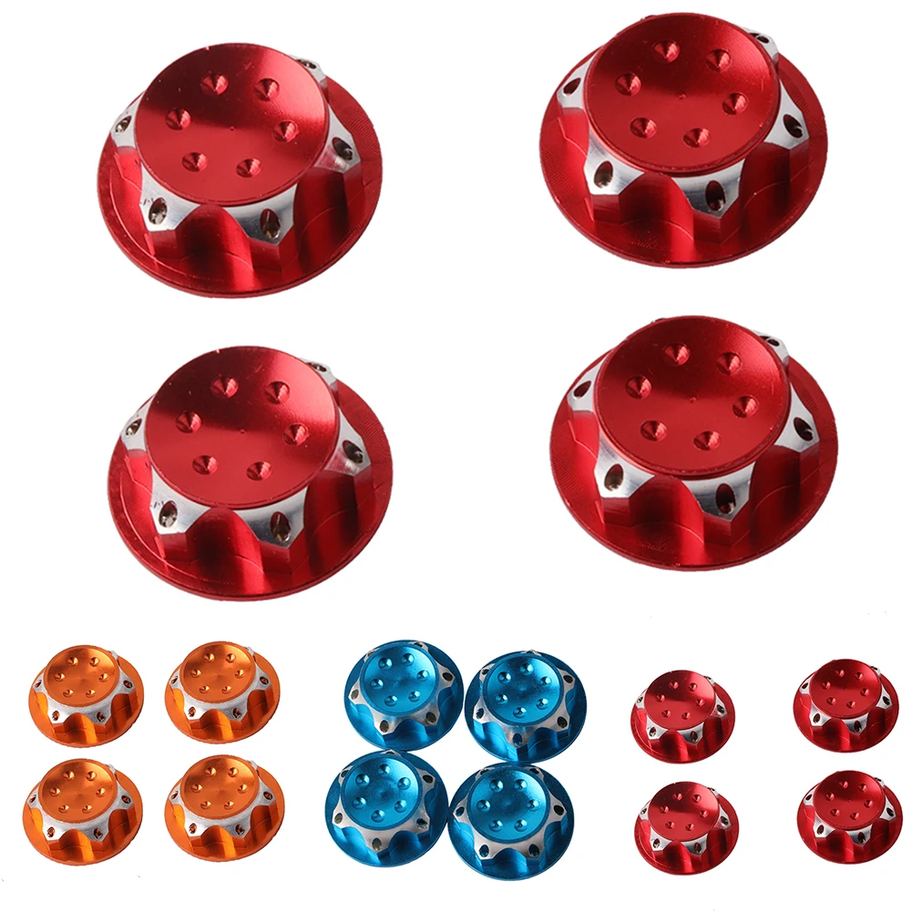

4pc Aluminium Wheel Hub Cover Antidust Cover 17mm HEX Nut For RC 1:8 Model Car I