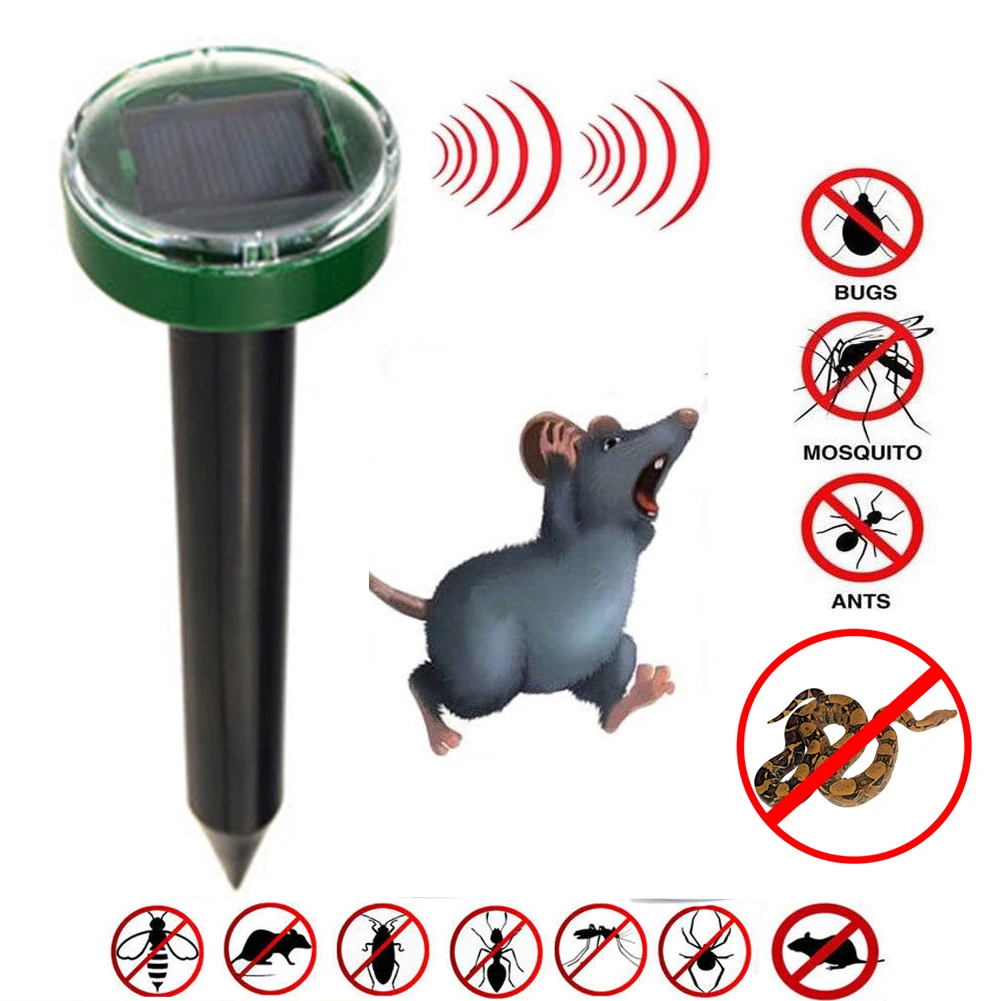 

Mole Repellent Solar Power Ultrasonic Mole Snake Bird Mosquito Mouse Ultrasonic Pest Repeller Control Garden Yard Outdoor Garden