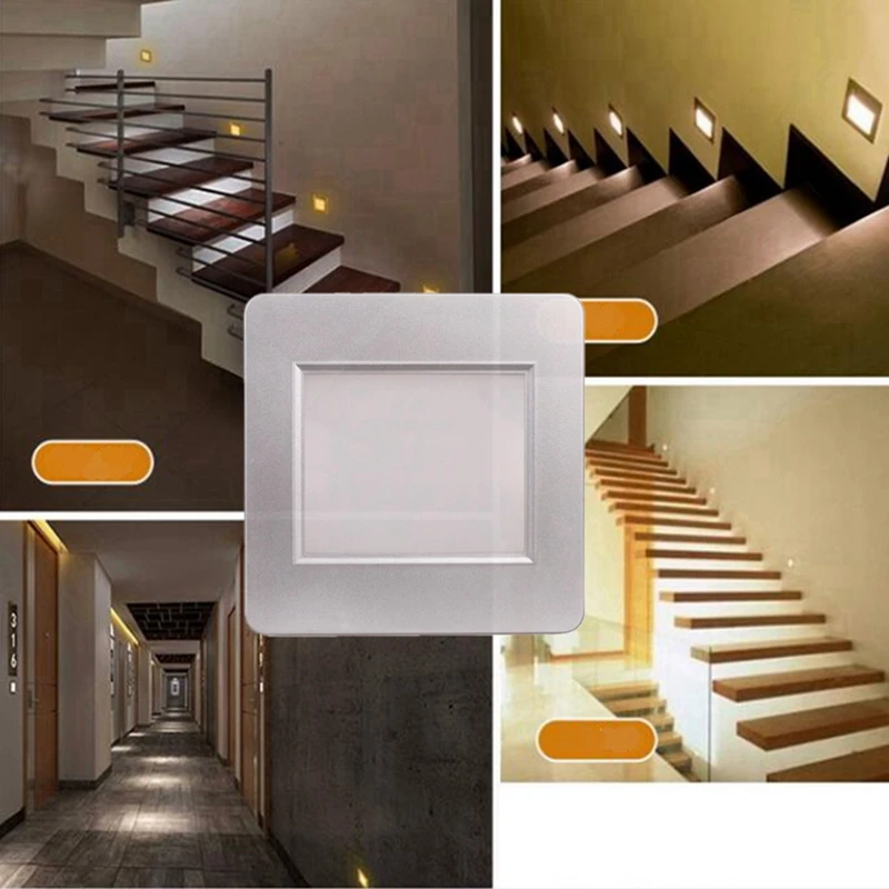 

Led intelligent night light motion human body induction radar sensor stair light +Light sensor step staircase hallway wall lamp