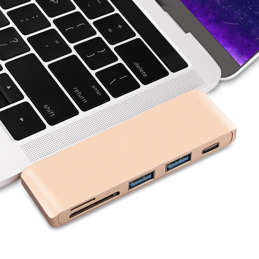 Usb type C концентратор для Macbook 12 дюймов USB Thunderbolt 3 адаптер с 0 Micro SD TF кардридер нового