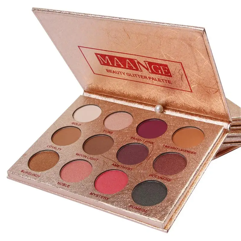 

12 Color Eyeshadow Palette Matte Earth Color Long Lasting Eye Shadow Powder Makeup Palette Waterproof Cosmetics