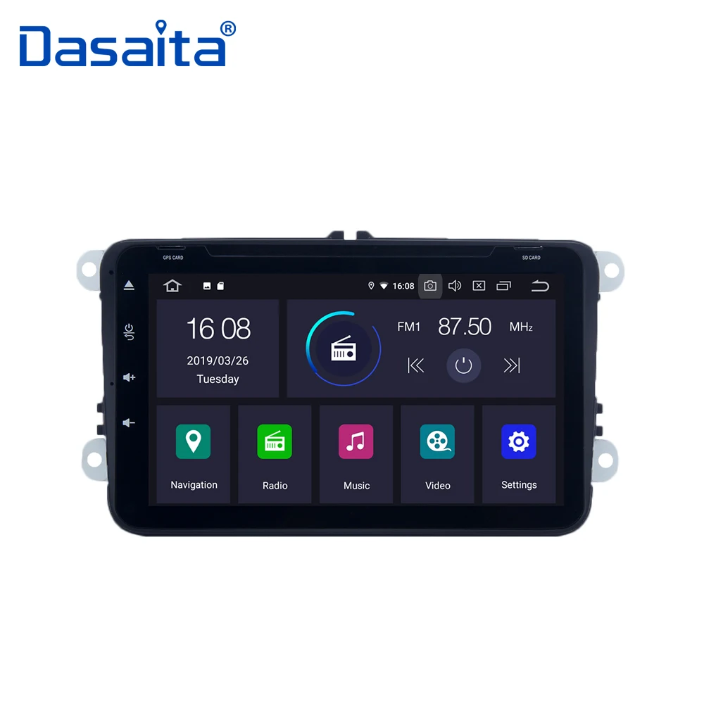 Cheap Car Android 9.0 GPS Navigator 2 din Radio Player for Altea Seat Leon Alhambra Toledo with 8" Multi Touch Screen 16GB ROM 1