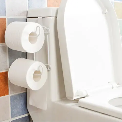 

NEW Tissue Holder Toilet Paper Storage Organizer Bathroom Rack Chrome Over Tank