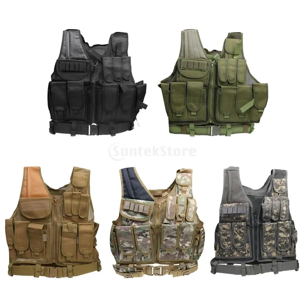 

High Quality Camouflage Hunting Vest MOLLE SWAT Military Tactical Vest Wargame Body Protector Outdoor Jungle Equipment