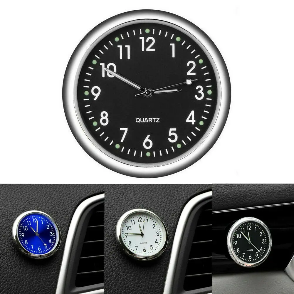 

Mini Luminous Quartz Analog Watch Stick-On Clock For Car Boat Bike Motorcycle