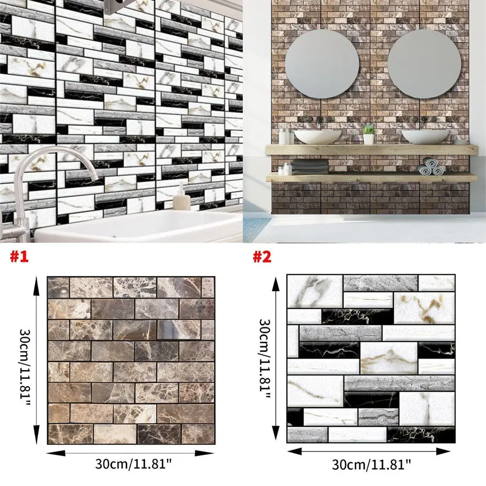 Buy 3D Brick Wall Sticker Brick Vintage Waterproof