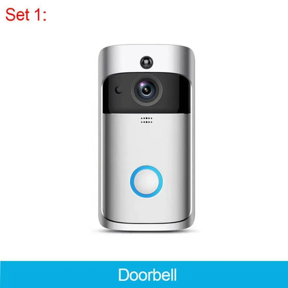 

Smart Video Doorbell Camera 720P Visual Call Intercom Door Bell Infrared Night Vision Remote Record Home Security Monitoring