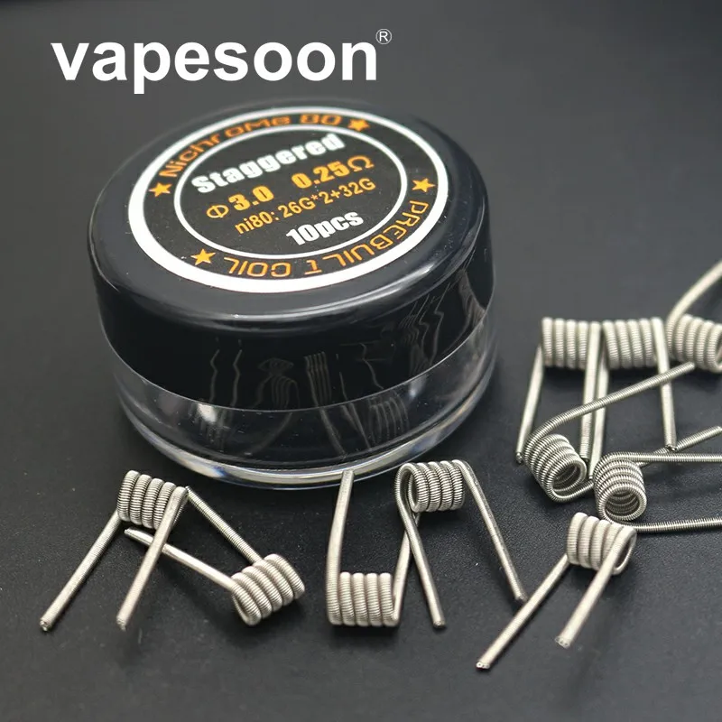 200 шт. высокое качество Alien Clapton Coil Tiger Juggernaut Clapton Hive нагревательный провод Vape сопротивление предварительно оборудованная катушка