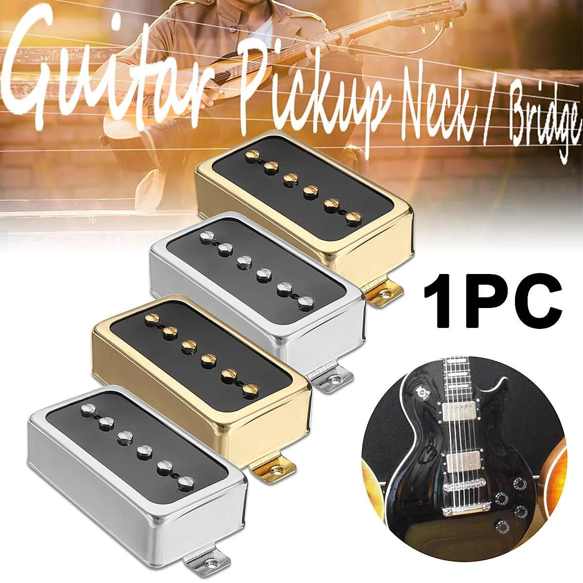 

Vintage Alnico V Soapbar P90 Electric Guitar Pickup Humbucker size Single Coil Pickup Neck Bridge Guitar Parts and Accessories