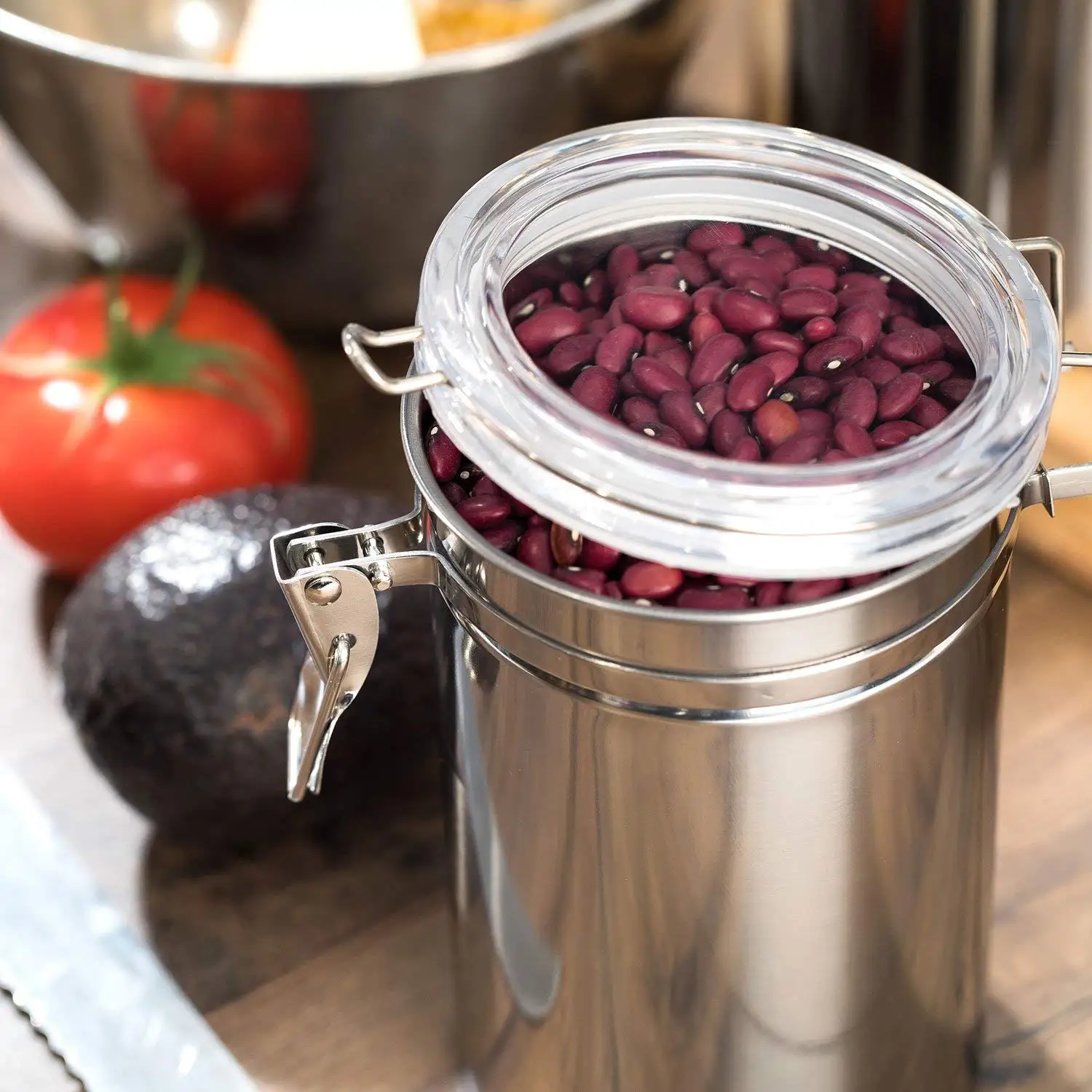 محكم قنابل مجموعات للمطبخ الفولاذ المقاوم للصدأ جميلة ل طاولة مطبخ صغير 32 oz الغذاء تخزين الحاويات