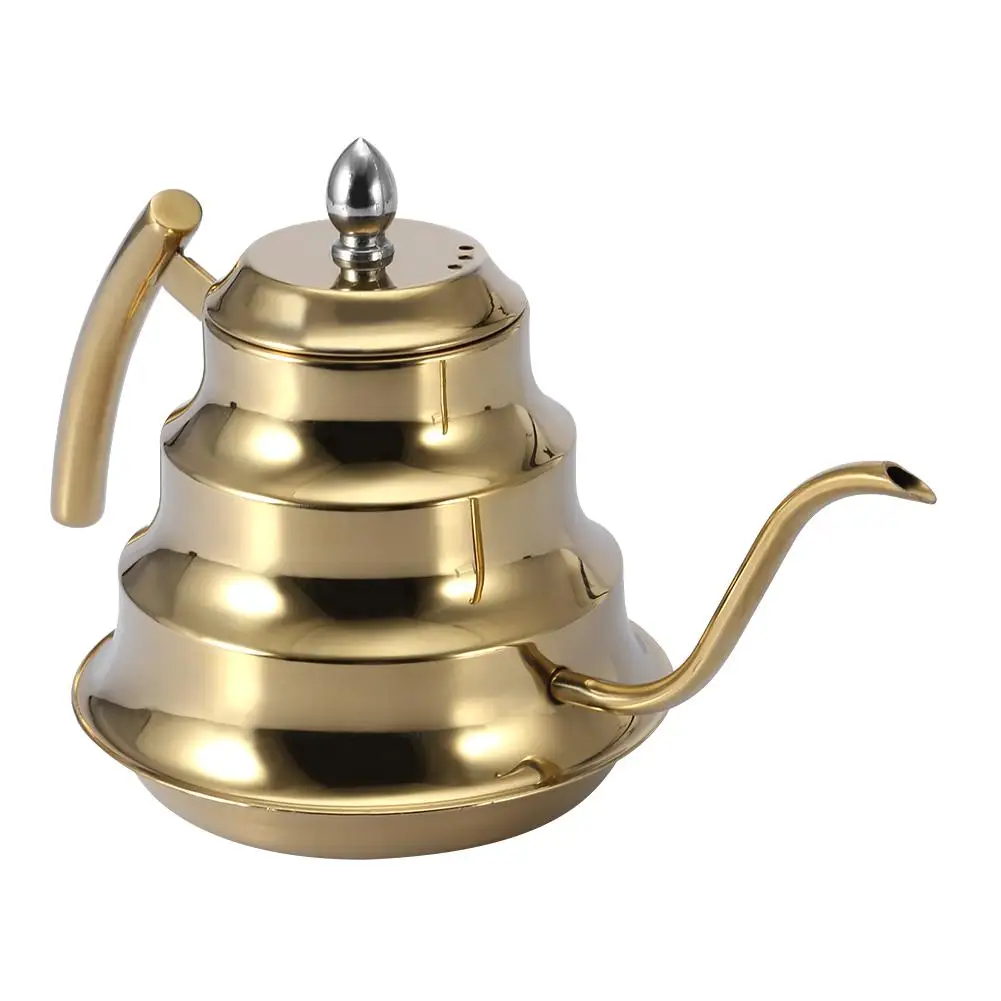 

. Stainless Steel Pour Over Coffee Kettle Long Narrow Spout Tea Pot 1.2L