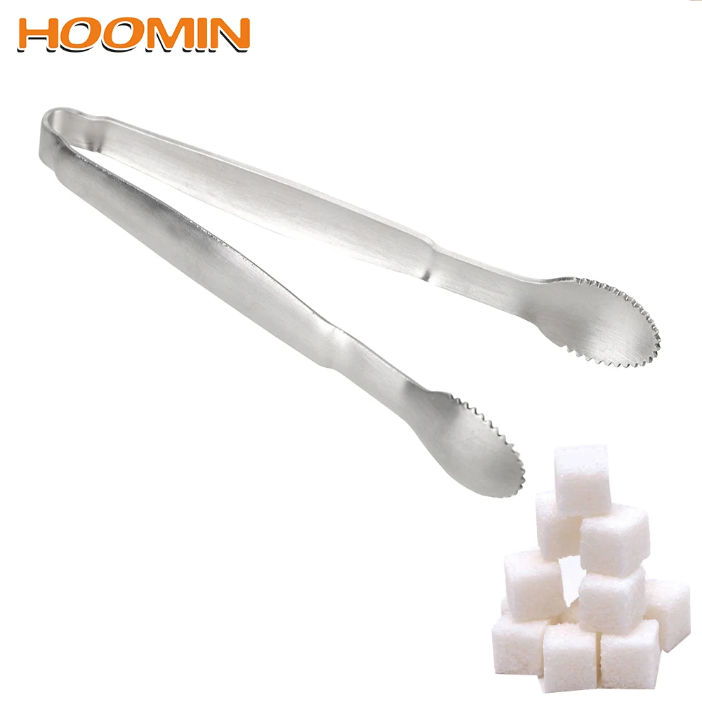 

HOOMIN Stainless Steel Coffee Sugar Clip Food Tongs Holder Mini Tea Ice Cube Clip Teacup Clamp Tongs Holder Tea Tweezer Teaware