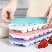 21 сетки кубик льда инструменты для мороженого лоток Замороженные Кубики Лоток силиконовая форма для приготовления льда с крышками Горячая