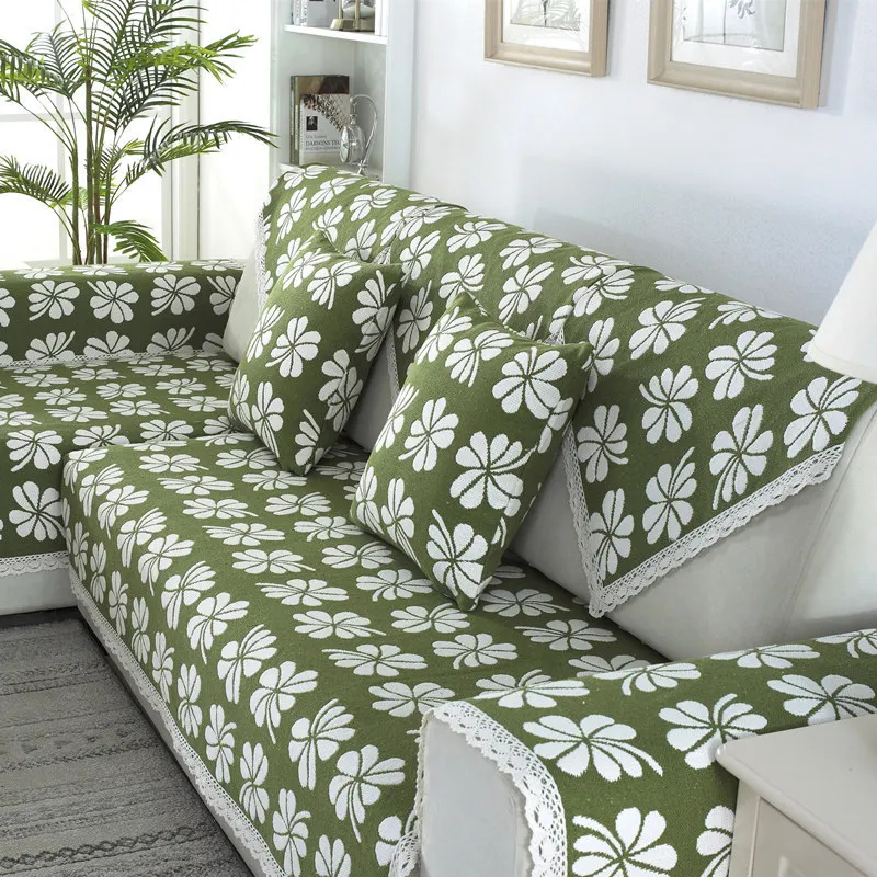 Details about   Jacquard Sofa Covers Sofa Towel Cotton Linen  Couch Cover Corner Sofa Case 