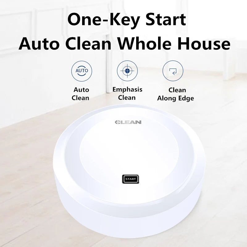 

USB Mini Rechargeable Automatic Sweeping Dust Sterilize Smart Robot Vacuum Cleaner Home Smart Planned Washing Mopping
