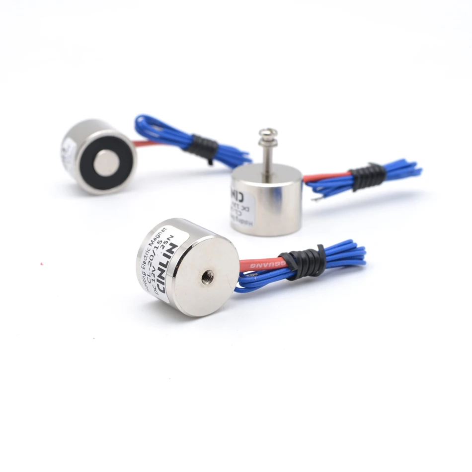 Электромагнитный присоска D20mm * H15mm 2 5 кг/25N удерживающий Электрический магнит