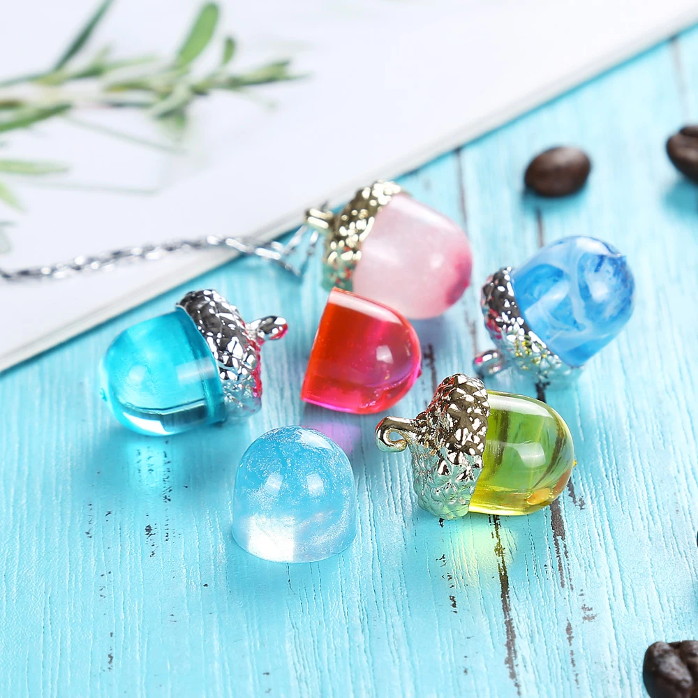 

Cute Acorn Casting DIY Supplie Mold Necklace Flower Jewelry Making Silicone Mould Epoxy Resin Mould New Dried Jewelry Shape Mold