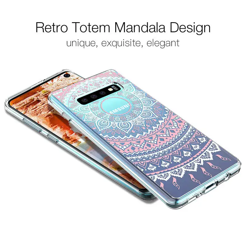 Футляр для samsung Galaxy S10 Lite чехол плюс крышка цветы дурмана Жесткий ПК Мягкий край