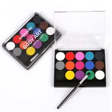 15 цветов/набор краски для лица и тела, макияж, акварельные акриловые кисти, художественные краски, принадлежности для рисования, пигментные граффити для художников 03173
