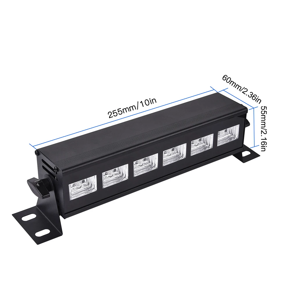 

Party Restaurant AC100-240V 18W 6 LED UV Bar Black Light Lamp Fixture Portable for Club Atmosphere Decoration