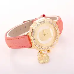 Женские повседневные часы кожаный ремешок из нержавеющей стали аналоговые кварцевые наручные часы женские Роскошные платья часы для