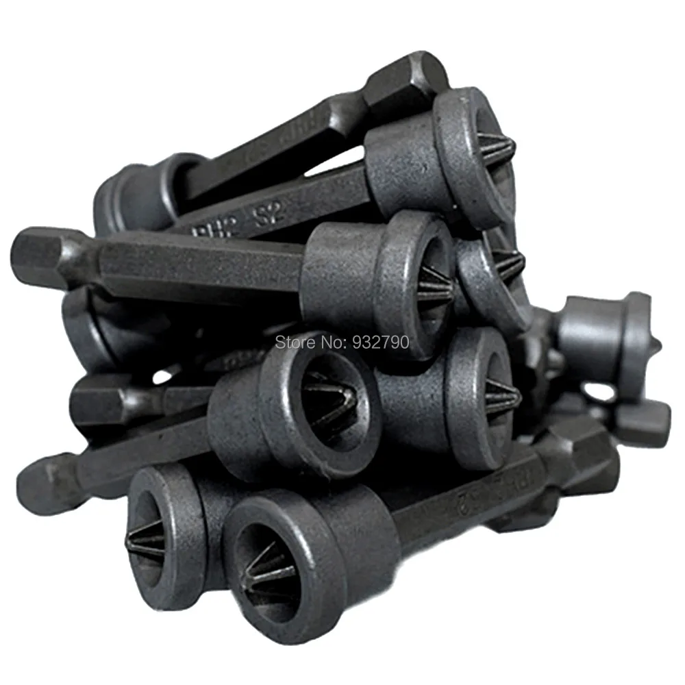 

Pack of 20 DryWall Plasterboard Screwdriver Bits Depth Stop PH2 50mm Phillips 2 (PH2) Magnetic Drywall Drill Screwdriver Bit