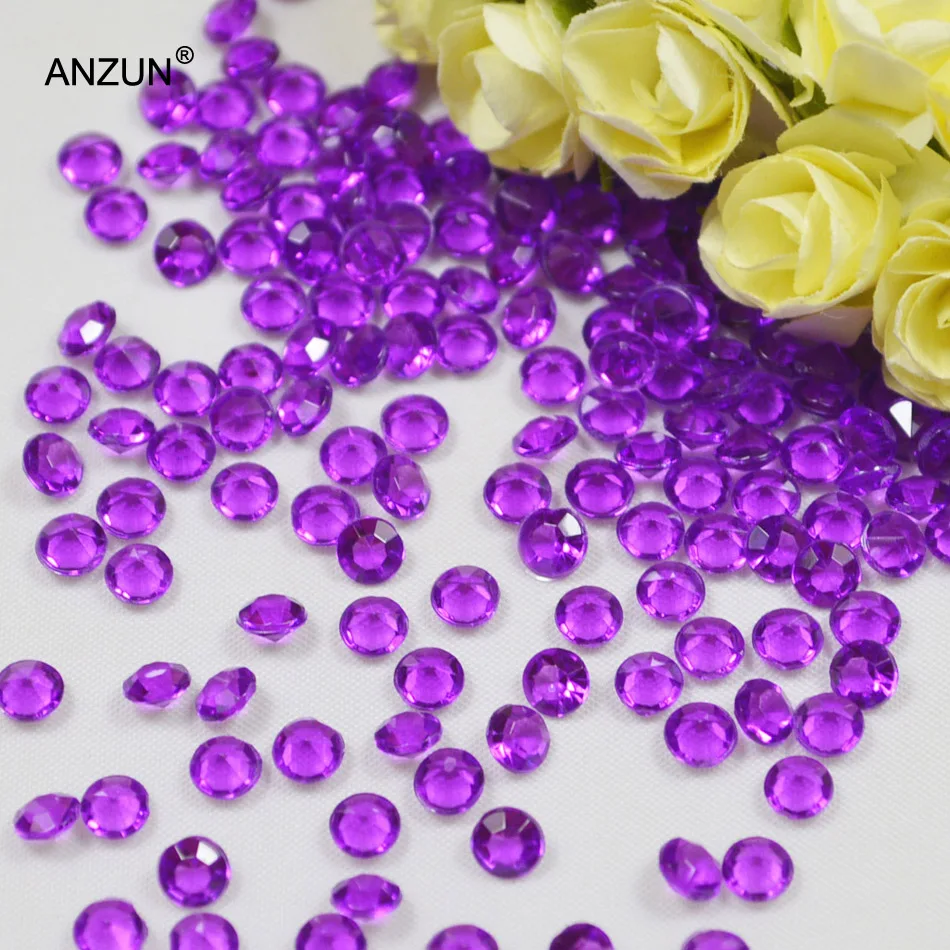 250 шт. акриловые бриллиантовые конфетти 10 мм 4 карата|crystal crystal|crystal decorationcrystal 10mm |