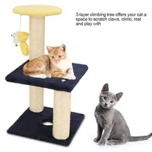 Главная Pet 3 Слои дерево для кота царапин Зажимная панель висит игрушка деятельности Центр для прыжков кошек стоя Фрам кошка мебель
