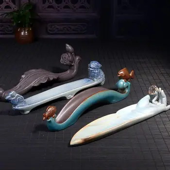 

Portable Porcelain Inserted Burner Censer Incense Stick Holder Ceramic Incense Burners Stand Holder Use In Home Office Teahouse