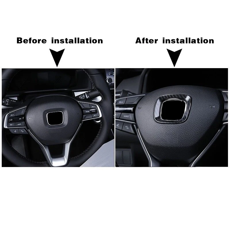 Углеродное волокно Черный ABS Руль Накладка для Honda Accord 10th 2018 Автозапчасти Новый и