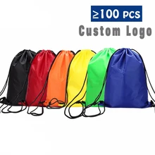 Спортивный drawstring водонепроницаемый рюкзак мужской сумка и школьников небольшой карман Пользовательские печати логотип DB10